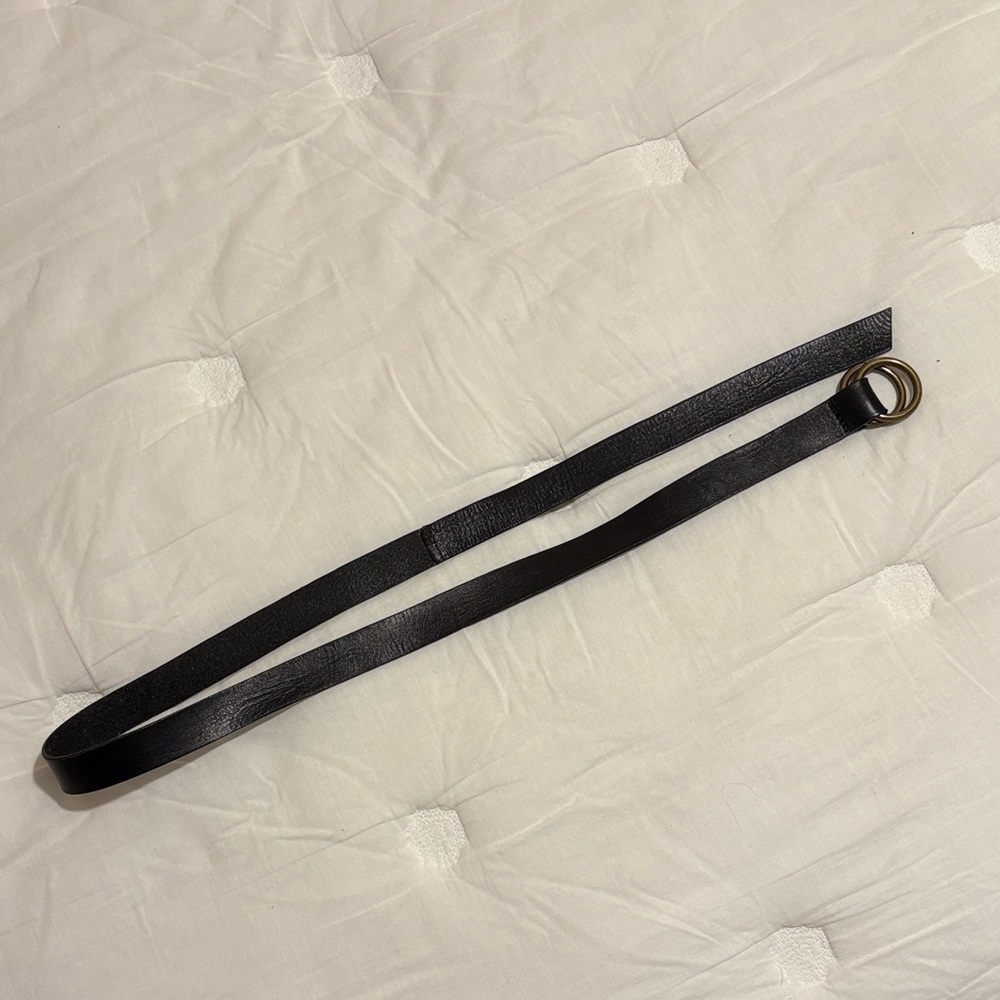 J. Crew Black Leather Belt